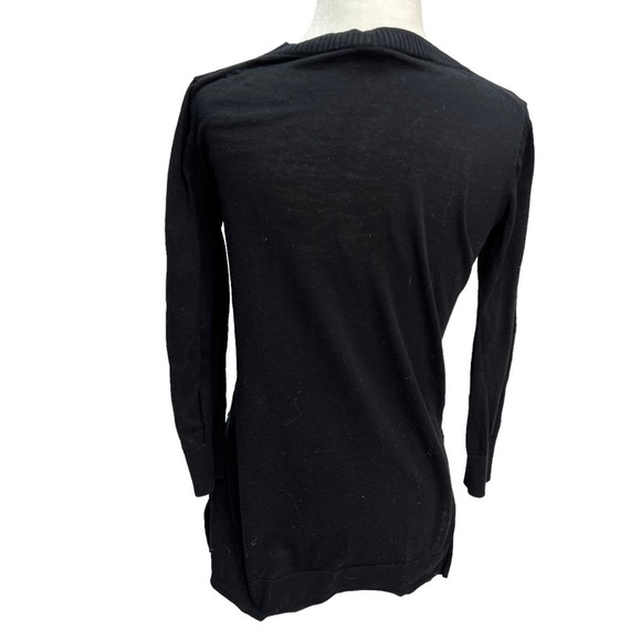 𝅺club Monaco Black Cotton Crew Neck Lightweight Sweater XXS - Picture 4 of 9